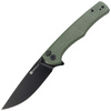Sencut Crowley Green Micarta, Black Stonewashed D2 Folding Knife (S21012-3)