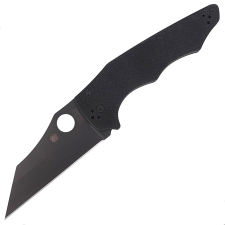 Spyderco YoJumbo G-10 Black, Black Blade Plain Folding Knife (C253GPBBK)