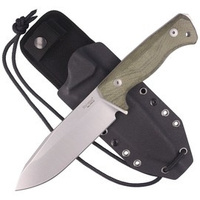 LionSteel T6 Green Micarta, Satin CPM 3V by Molletta (T6 3V CVG) knife