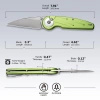 Civivi Starflare Folding Knife Lime Green Aluminum, Satin Nitro-V (C23052-3)