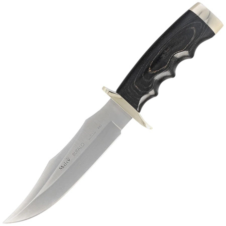 Muela Buffalo-17M Black Pakka Wood knife, Satin X50CrMoV15