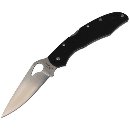 Spyderco Byrd Cara Cara 2 G-10 Black Plain Folding Knife (BY03GP2)
