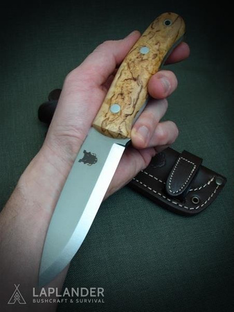 Bushcraft Boar Mk II Knife - TBS - Karelian Birch - Handmade