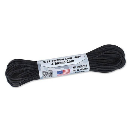 Atwood Rope - Tactical Cord 3/32 - 2.2mm - Black - 30.48m