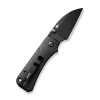 Civivi Baby Banter Wharncliffe Black Burlap Micarta Folding Knife, Black Nitro-V by Ben Petersen (C19068SC-1)