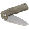 LionSteel TM1 Green Canvas Micarta Folding Knife, Satin Sleipner by Molletta (TM1 CVG)