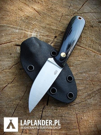 Brisa Necker 70 F knife - Black Micarta - Kydex scabbard