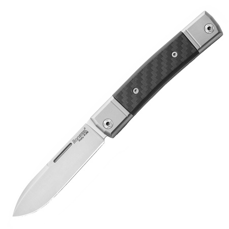 LionSteel bestMAN Carbon Fiber Folding Knife, Drop Blade (BM2 CF)