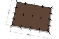 Camping sheet - Tarp M 3.5x2.4 - DD Hammocks - Coyot Brown