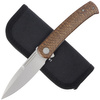 Civivi Cetos Brown Micarta Coarse / Stainless, Silver Bead Blasted 14C28N Knife (C21025B-1)