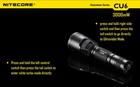 Nitecore CU6 Chameleon Flashlight (Ultraviolet) 440 lumens