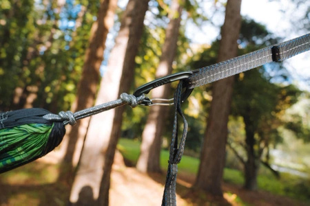 ENO DoubleNest PRINT Giving Back Hiking Hammock - Outside LNT/Charcoal