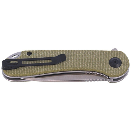 CIVIVI Elementum Flipper Knife Olive Micarta, Satin Finish (C907S)