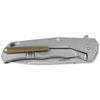 LionSteel T folding knife.R.E. Grey / Bronze Titanium, Stone Washed M390 by Molletta (TRE BR)