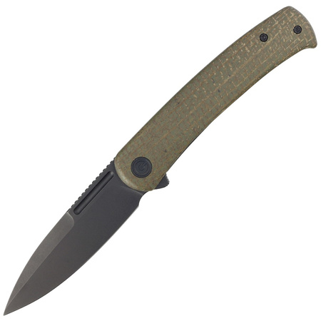 Civivi Cetos Green Micarta Coarse / Stainless, Black Stonewashed 14C28N (C21025B-3) knife