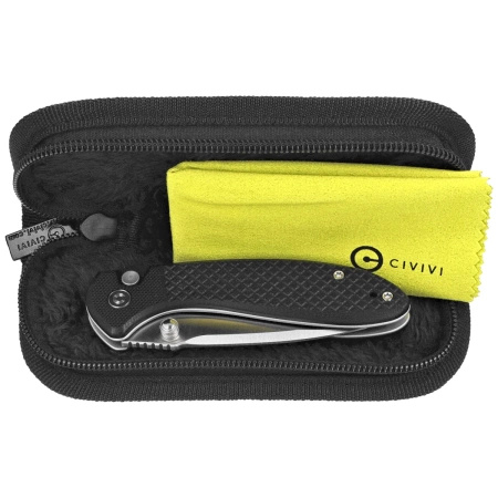 Civivi Faeger Black G10 Folding Knife, Satin 14C28N (C24031-1)