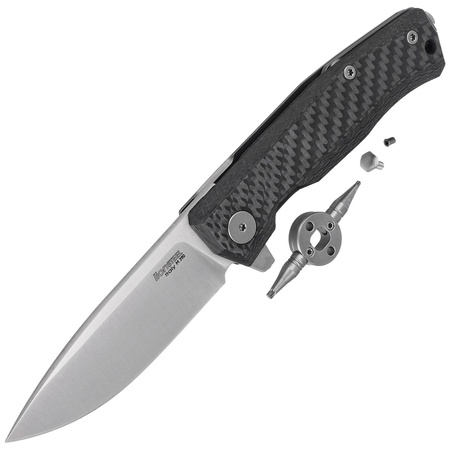 LionSteel Myto Carbon Fiber / Satin Blade Folding Knife (MT01 CF)