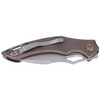 FoxEdge Sparrow Brown Anodized Aluminum Folding Knife, Sand Blasted by Denis Simonutti (FE-031)