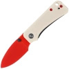 CIVIVI Baby Banter Ivoryl G10 knife, Red Painted Nitro-V by Ben Petersen (C19068S-7)