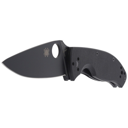 Spyderco Tenacious G-10 Black / Black Blade Plain Folding Knife - C122GBBKP