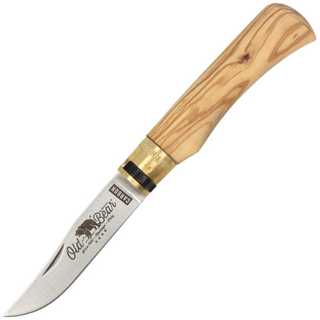 Old Bear Olive wood knife, Satin C70 (AE 9306/21_LU)