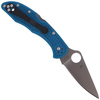 Spyderco Delica 4 FRN Blue Flat Ground Plain Folding Knife (C11FPBL)