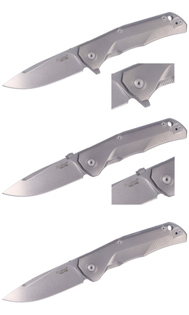 LionSteel T folding knife.R.E., Titanium, Stonewash M390 by Molletta (TRE BL)