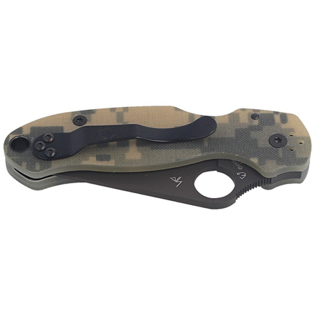 Spyderco Para 3 G-10 Digital Camo Plain Folding Knife (C223GPCMOBK)