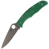 Spyderco Endura 4 FRN Green Flat Ground Plain Folding Knife (C10FPGR)