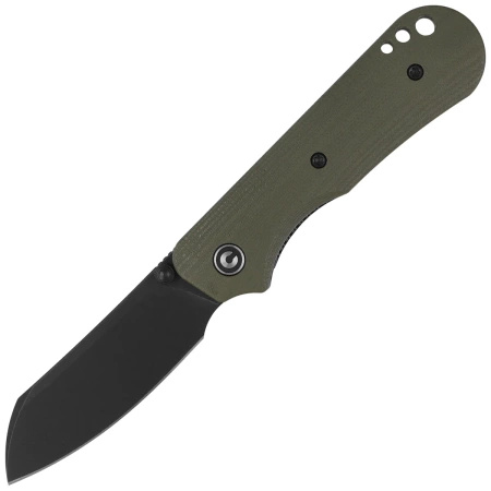 Civivi Crabby OD Green G10 Folding Knife, Black Stonewashed 14C28N by Ken Onion Jr. (C24055-1)