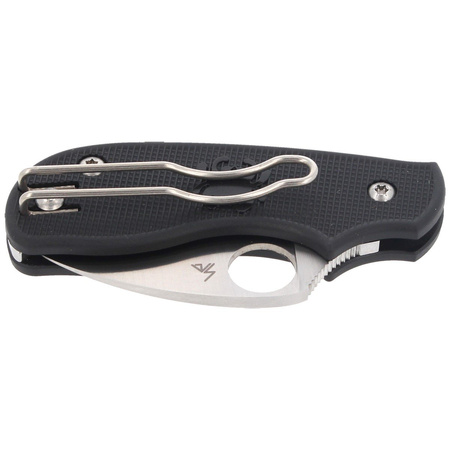 Spyderco Squeak Lightweight Black Plain Folding Knife - C154PBK