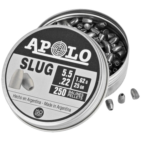 Apolo Slug 25 5.5 mm shot, 250 rounds. 1.62g/25.0gr (19301)