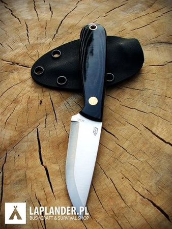 Brisa Necker 70 Scandi knife - Black Micarta - Kydex scabbard