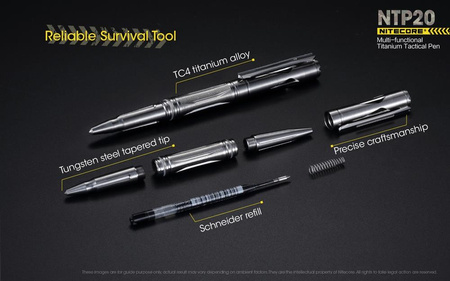 Nitecore NTP20 titanium tactical pen