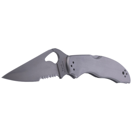 Spyderco Harrier Stainless Steel Combination Folding Knife (BY01PS2)