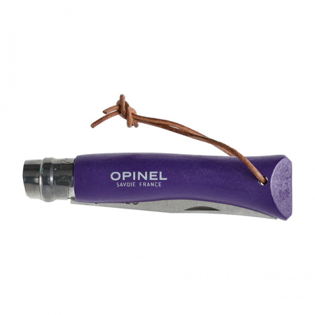 Opinel Colorama 07 inox grab purple folding knife