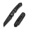 Civivi Pragma Prime Black Aluminum, Black Stonewashed 14C28N Folding Knife (C24067-1)