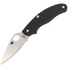 Spyderco UK Penknife FRN Black Leaf Shape Plain Folding Knife - C94PBK