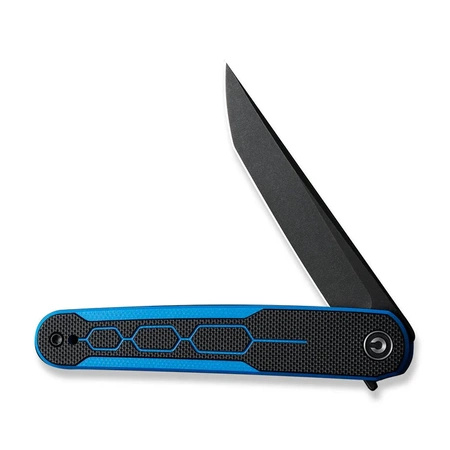 Civivi KwaiQ Blue/Black G10 Folding Knife, Black Stonewashed Nitro-V by Rafal Brzeski (C23015-3)