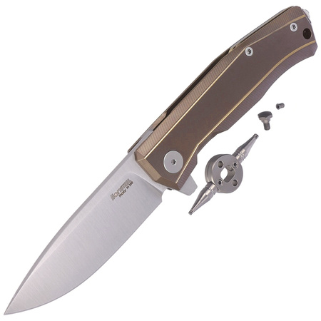 LionSteel Myto Bronze Titanium / Satin Blade Folding Knife (MT01 BR)