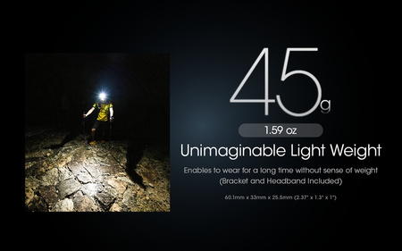 Nitecore Ultralight NU25 UL 400 lumens headlamp flashlight