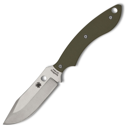 Spyderco STOK Bowie Old Green G10, Satin 8Cr13MoV knife (FB49GPOD)