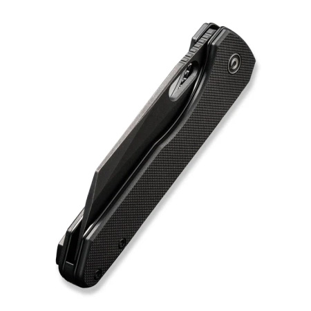 Civivi Nugz Black G10, Black Stonewashed 14C28N Folding Knife by Matthew Wehrwein (C23060-1)