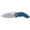 FoxEdge Sparrow Blue Anodized Aluminum Folding Knife, Sand Blasted by Denis Simonutti (FE-030)