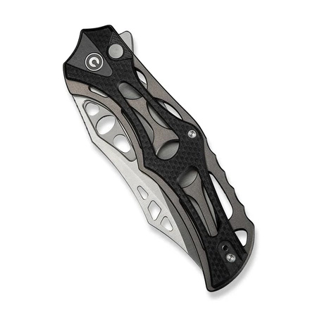 Civivi Biophase Black Aluminum / Black G10 Folding Knife, Satin Nitro-V (C23083C-3)