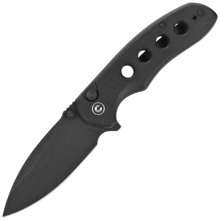 Civivi Triptych Black G10 Folding Knife, Black Stonewashed 14C28N (C23085B-1)