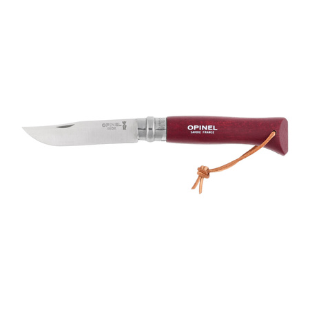 Opinel 8 Inox Colorama Burgundy knife