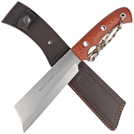 Muela Sherpa 18-C Brown Micarta machete, Satin MoVa