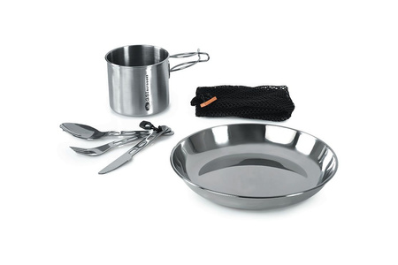 Camping Dish Set - GSI Glacier Stainless 1 Person Set