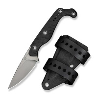 Civivi SŌKN Black G10 knife, Stonewashed Nitro-V by Kyle Lamb (C22027-1)